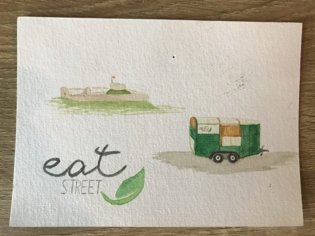 Hand drawn postcard from a customer